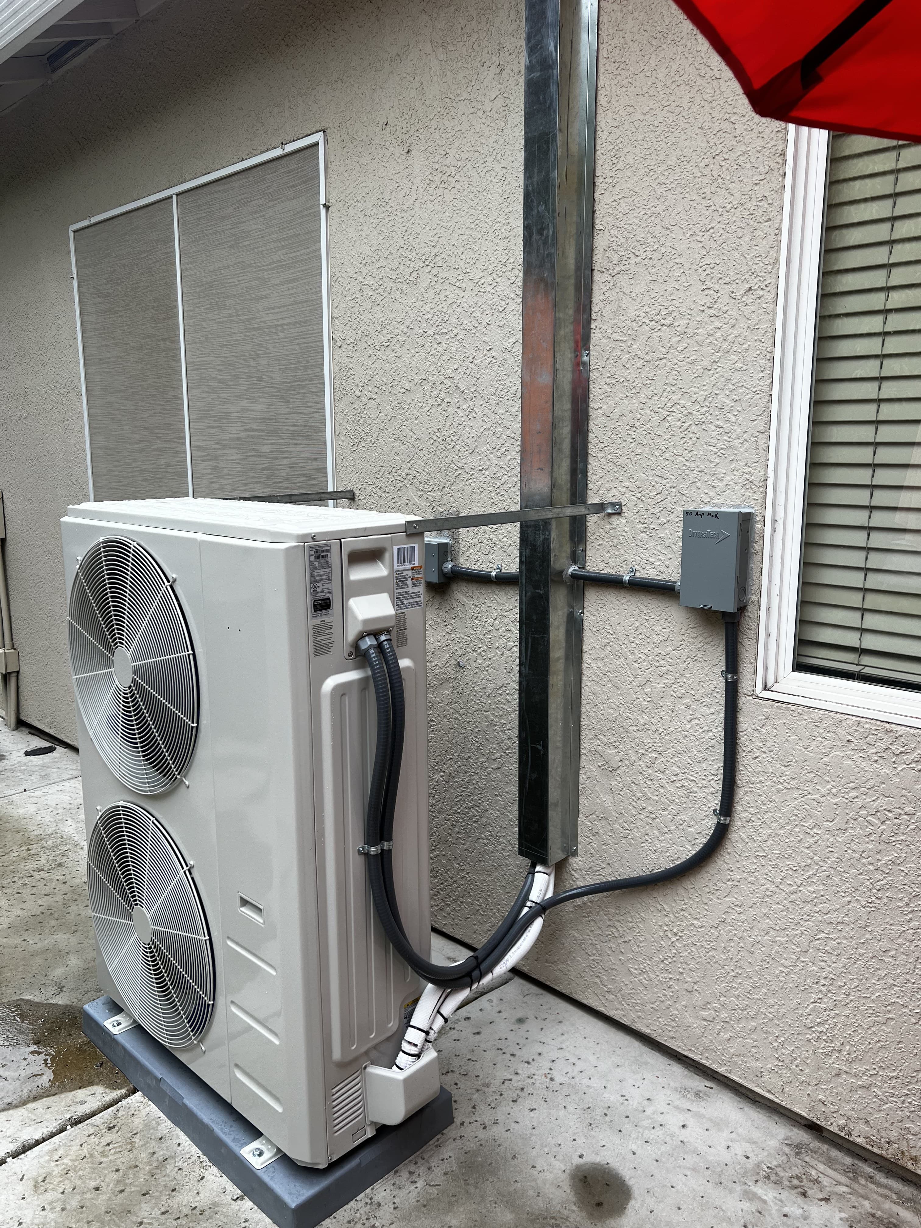 Premium Mitsubishi multi-zone heat pump system at an El Dorado Hills home